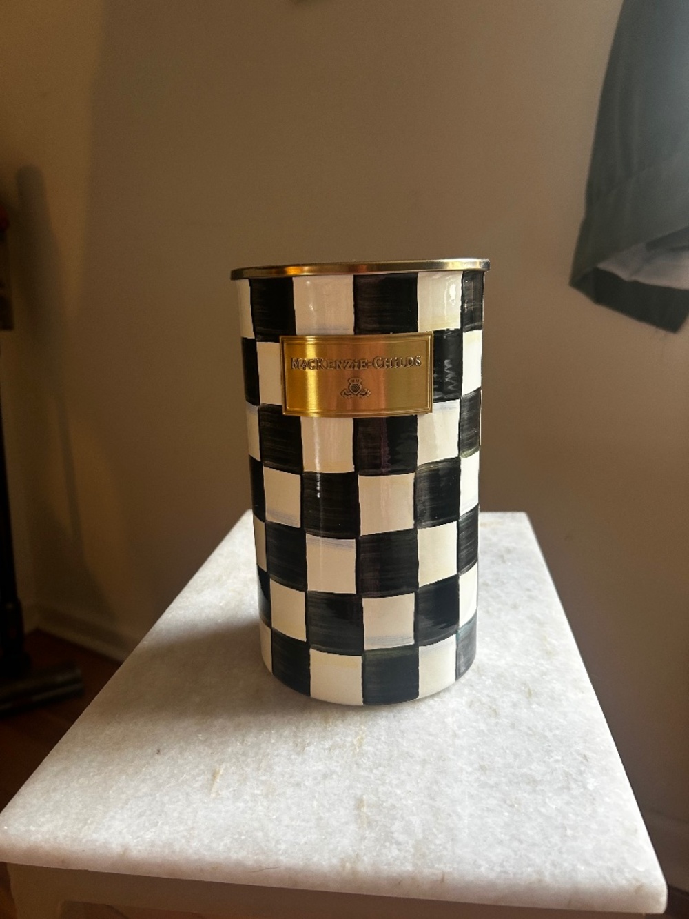 Mackenzie Childs Courtly Check Utensil Holder